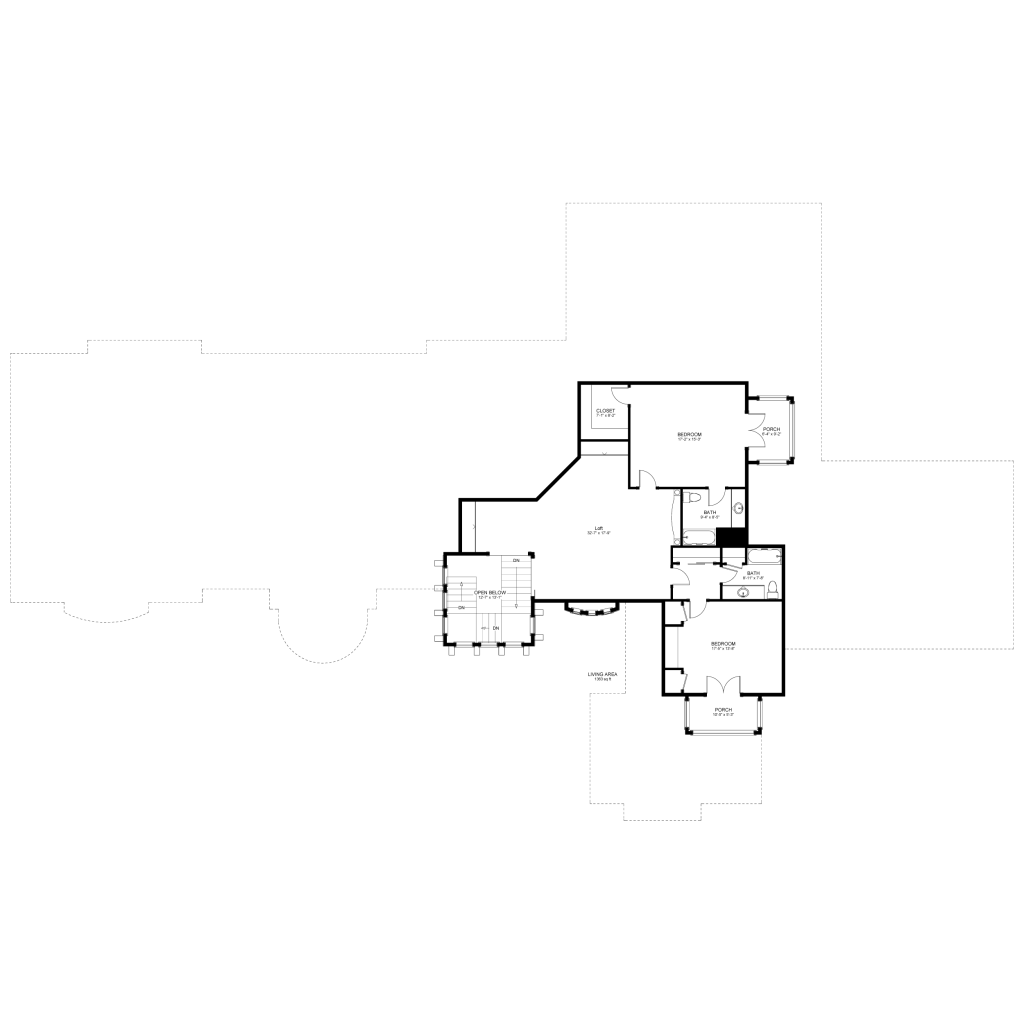 Mediterranean Tuscan second floor plan